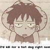 Lufy as kid.