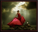 Woman in red