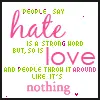 Hate vs Love