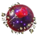 Red rose glitter globe