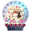 Globe teddy mother with kids