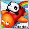 panda on aeroplane