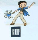 Betty Boop and her dog being wild