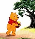 pooh eating honey