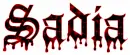 sadia in gothic text