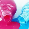 pink & blue paint
