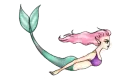 Swimming mermaid
