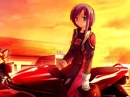 Girl with motorbike