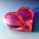 crystal red heart