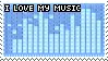 i love my music stamp