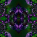 ornate purple and green