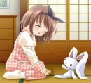 Cute Girl Happy with bunny