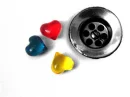Red,blue,yellow hearts