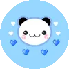 kawaii dot - panda bear