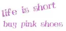 pink shoes