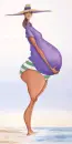 Pregnant on the Beach