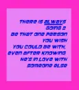 LOVE WITH SOMEONE ELSE