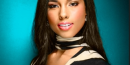 Alicia Keys w/ blue background