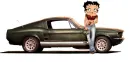 Betty Boop is driving