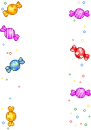 kawaii animated GIF background - candy