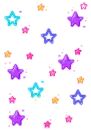 kawaii animated GIF background - stars