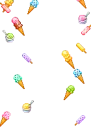 kawaii animated GIF background - ice cream