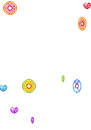 kawaii animated GIF background - CD & hearts