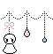 kawaii ghost with a twinkle