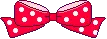red polka dot bow