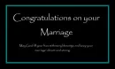 Congratulations on your marriage