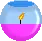 pink candle in jar