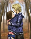 tidus and yuna in the woods