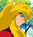 inuyasha with yellow hair