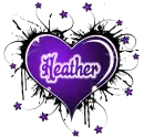 heather purple animated heart