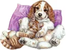 kitten and a puppy