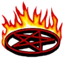 Pentogram with Fire