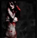 Covered in blood