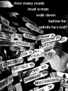 Road signs and a lost man