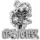 christopher glitter skull