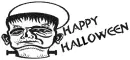 Frankenstein says Happy Halloween
