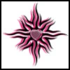 black and pink tribal