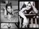 Ville in bed in b&w