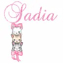 Sadia with cat danglie