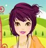 Violet-hiared girl