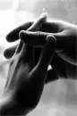 the spaces  between your fingers..