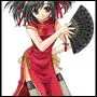 girl with fan