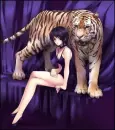 girl with tiger