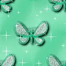 sparkly teal butterly background