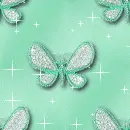 sparkly teal butterly background