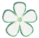 teal flower
